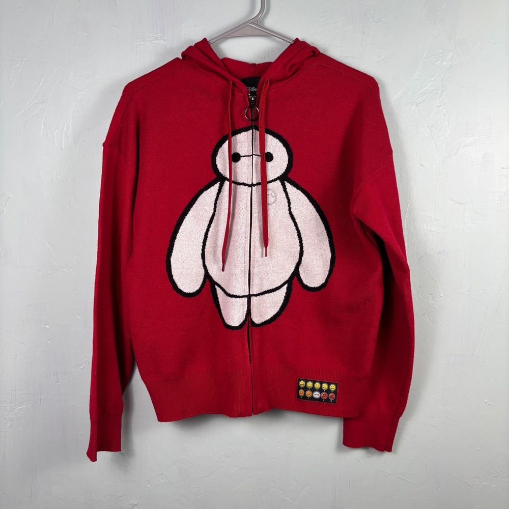Disney Box Lunch Big Hero 6 Baymax Red Hooded Zip Up Sweater